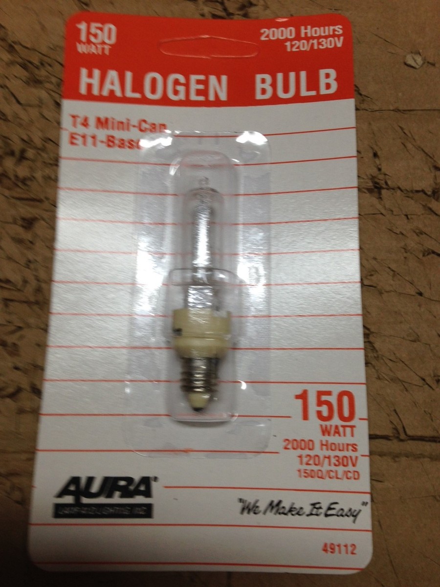 6 T4 Mini can Halogen bulb E11 150 Watt T4 6 lamps