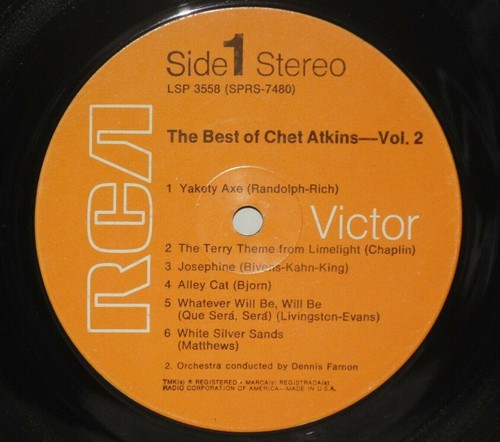 CHET ATKINS The Best of Volume 2 LP 1971 RCA Victor Country Vinyl LSP-3556  - Picture 2 of 3