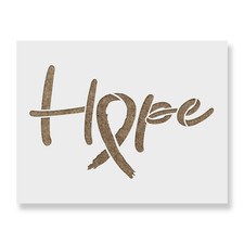Hope Ribbon Stencil - Reusable Mylar Stencils for Painting