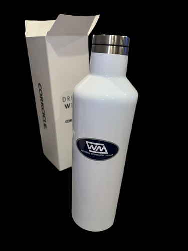 Nuovo Corkcicle 16 OZ mensa bianca acciaio inox con logo aziendale bere bene - Foto 5 di 8