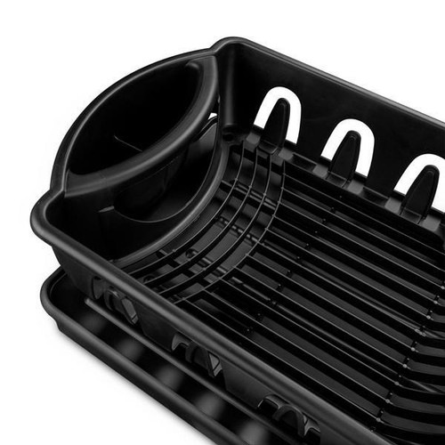 Brand New Sterilite 2-Piece Ultra Sink Tabletop Dish Rack Drainer Set, Black - Picture 6 of 7