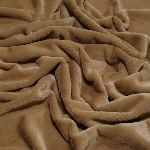 SOFT MINK FAUX FUR 10MM HAIR PILE BUNNY PLUSH DOLL CLOTH FABRIC SOLID MATTE 60"W - Picture 3 of 155