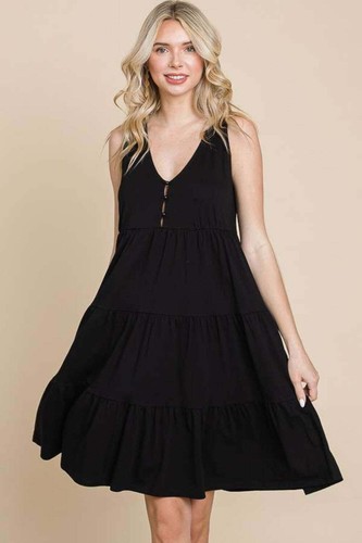B Mirza collections Culture Code Racerback Tiered Tank Dress