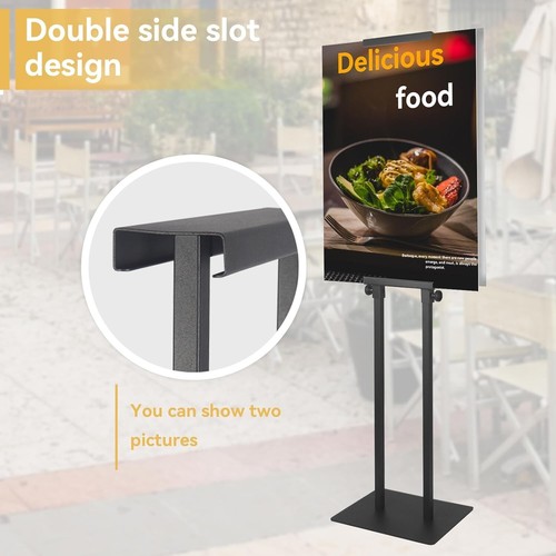 Double-Sided Heavy-Duty Sign Holder - Adjustable Height for Versatile Display - Picture 6 of 11