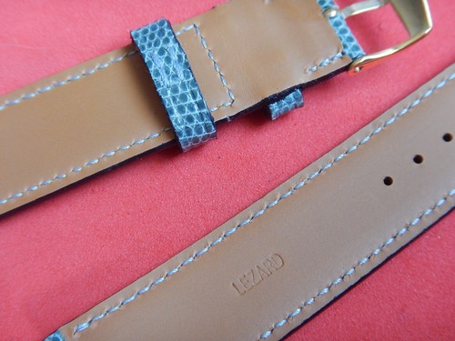 19 Mm Pulsera De Lagarto "Java" Verdadera Gris "Ratón" De Alta Calidad Sastre - Picture 10 of 13