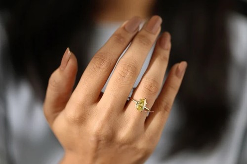 3,00 ct natürlicher gelber Saphir Diamant Verlobungsring 14 K massives Gelbgold - Bild 3 von 11