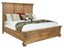 hekman 23365 distressed acacia wellington hall 68"w queen panel bed frame