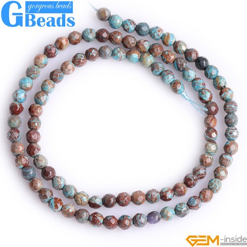 4mm Faceted Round Assorted Gemstone Beads for Jewelry Making Free Shipping 15" - Picture 18 of 101