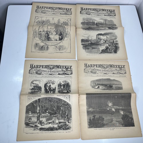 Reissue Harper's Weekly 1863 Lot of 4 issues - Picture 1 of 9