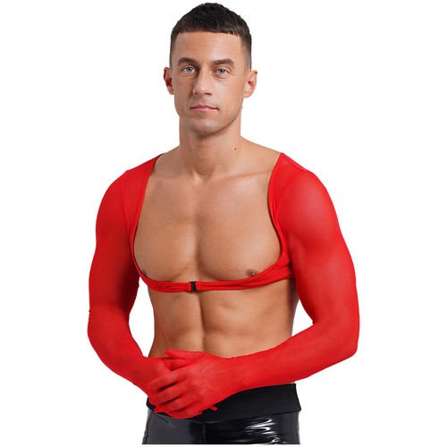 Mens T-Shirts Sun Protection Cardigan Sexy Tops Hollow Out Costume Transparent - Picture 26 of 36
