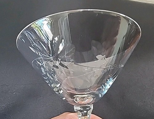 Tiffin-Franciscan Champaign or Sherbet Glass Leaf & Flower Cuts Set of 3 Mint - Picture 7 of 16