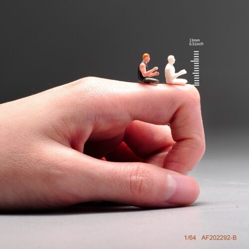 Resin 1/64 Scale Unpaint Male Driver Doll Mini Man Figure Diorama Miniature Toys - Picture 2 of 2