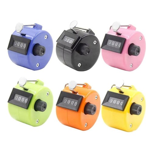 4 Digit Tally Counter Hand Held Number Clicker Mechanical Manual Counting Click - Picture 2 of 14