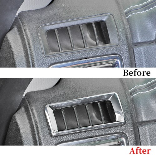 Center Console Air Vent Outlet Cover Trim Frame for Dodge Ram 2010-2017 Chrome - Picture 3 of 12