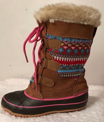 khombu suede sweater accent duck boots