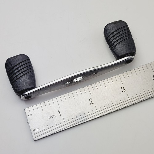 Vintage Ködergriff Rolle Teil, silberne Klinge, doppelte graue Knöpfe - Bild 4 von 4