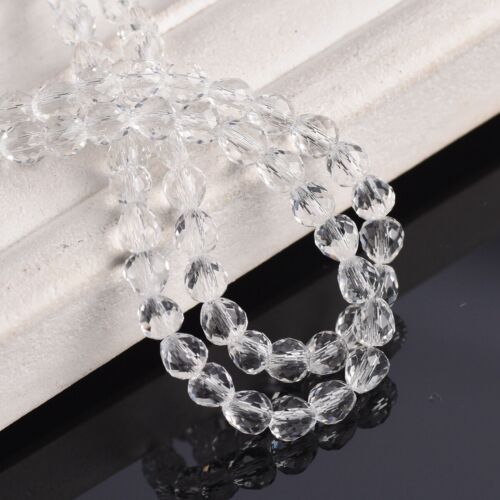 Lote de 95 cuentas espaciadoras sueltas de vidrio de cristal facetadas lágrima grasa 4 mm joyería hágalo usted mismo - Imagen 4 de 21