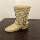 Texas Lone Star Small Cowboy Boot Planter/Vase/Souvenir 4 3/8 In Tall Brown