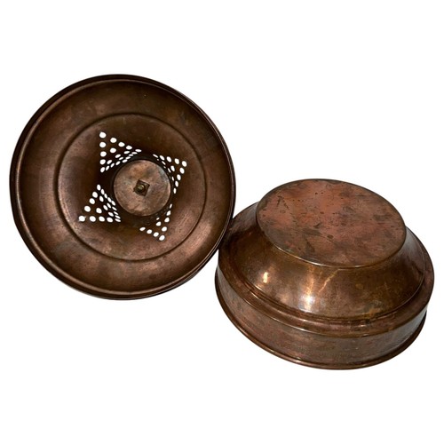 Pierced Brass Brazier Mid-East Turkish Moroccan Incense Burner Cooker Vintage - Picture 8 of 9