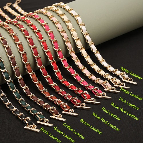 Purse Chain Strap Crossbody Handbag Chain Replacement Leather Shoulder Bag Chain - Picture 16 of 23