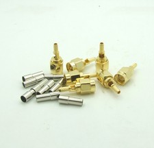 100PCS SMA male plug window crimp solder for RG174 RG316 LMR100 cable Connector