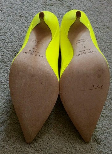 Neon Kate Spade Yellow Licorice 7 5us In Size Heels Iw7CHqxw