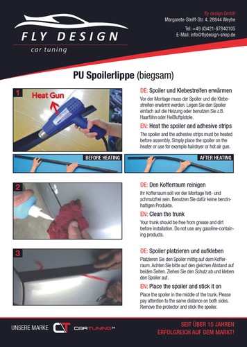 Passend für Opel CALIBRA Tuning Spoiler Abrisskante Heck Kofferraum Lippe Flap D - Bild 8 von 8