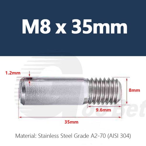 M2 M3 M4 M6 M8 M10 Slotted Shoulder Screws Dowels Pins Headless Stainless Steel - Picture 78 of 87