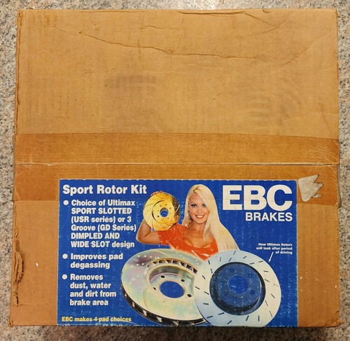 EBC Disc Brake Rotor-3GD Series Sport Black Slotted Rotors Front (L & R) GD7370 - Picture 2 of 3