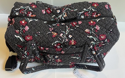 Vera Bradley Medium Travel Duffel Perennials Noir Dot MSRP: $100 Black And White - Bild 2 von 8