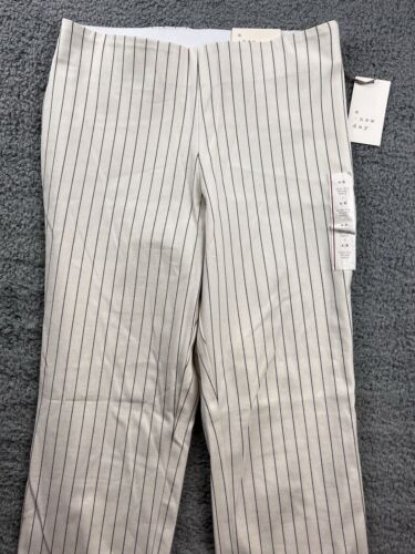 A New Day Women's Size 4 Bi-Stretch Skinny Ankle Pants Cream/Black Pinstripe - Picture 4 of 10