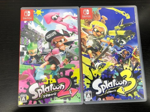 Nintendo Switch Splatoon 2 3 Series Japanese Video Games w/Box Japan Used Tested - Picture 1 of 4