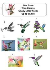 30 Hummingbird Personalized Address Labels