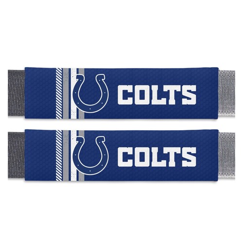 NEW INDIANAPOLIS COLTS MESH GRIP STEERING WHEEL COVER & 2 SEAT BELT PAD COVERS - Picture 2 of 4