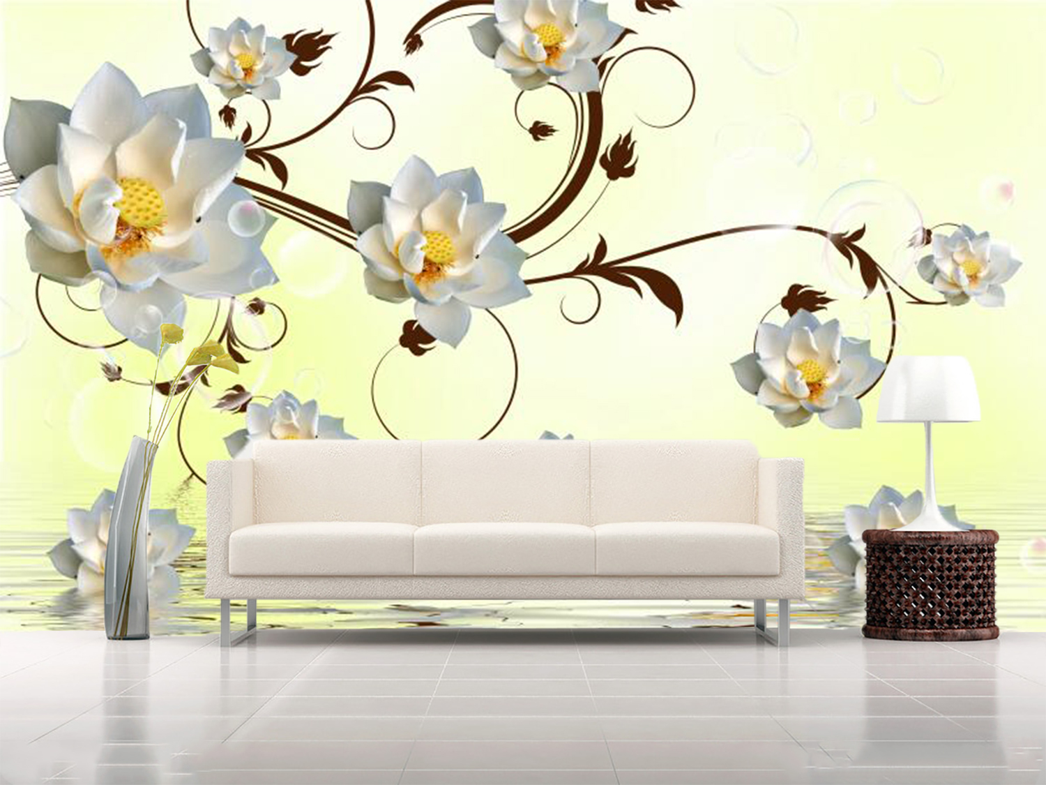 3D Weiß Lotus Flower Rattan 67 Wall Paper Wall Print Decal Wall AJ WALLPAPER CA 3D Weiß Lotus Flower Rattan 67 Wall Paper Wall Wall Wall Print Decal Wall AJ WALLPAPER CA f4e167