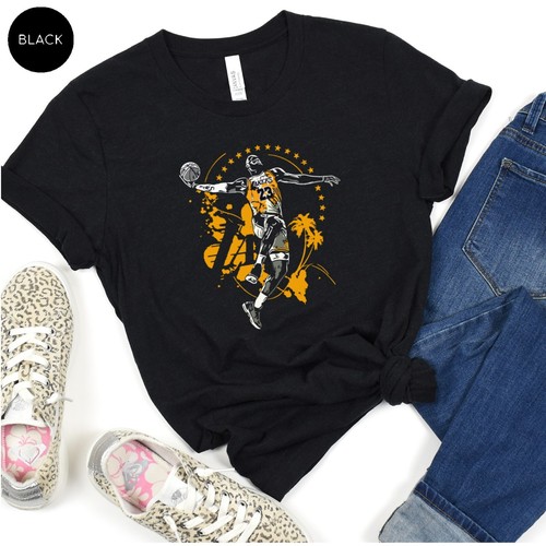 King Lebron James Lakers Graphic Shirt, Unisex T-Shirt Sweatshirt Hoodie, Shirt - Picture 8 of 22