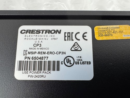 Crestron CP3 3-Series Advanced Control Processor - Afbeelding 11 van 11
