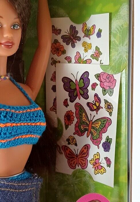 Poupée Barbie Butterfly Art Mattel – Vintage Avec Tatouages Et Accessoires