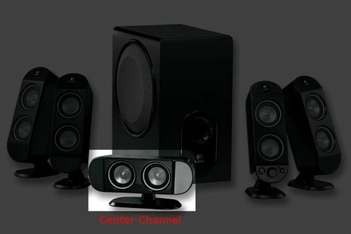 Logitech X-530 Remplacement Centre Channel Haut Parleur (Rouge Câble Connecteur) - Photo 1/1