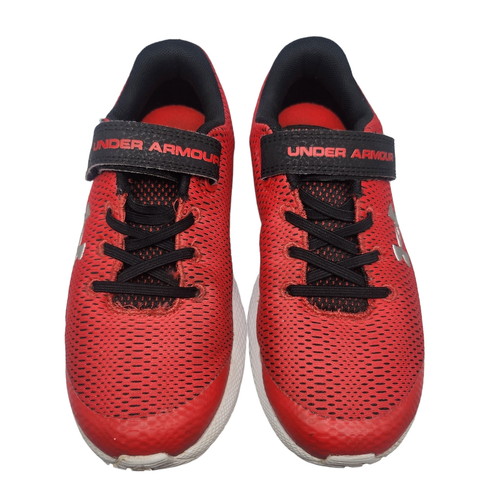 Under Armour Shoes Youth 3.5 Red Black White Low Tops Running Tennis Sneakers - Picture 4 of 10
