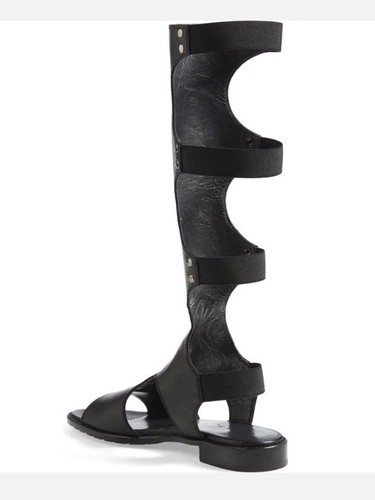 STUART WEITZMAN Tall Cut Out Gladiator Sandals Flats Boot Shoe Seen On Celebs - Picture 11 of 15