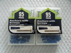 2 New 95pc Boxes Hillman 591516 Anchors & Screws Assortment Free US Ship