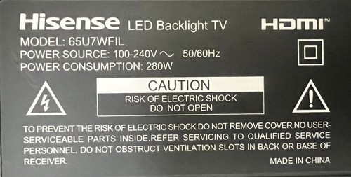 Placa principal original RSAG7.820.9580/ROH PARA TV HISENSE 65U7WFIL - Imagen 4 de 5