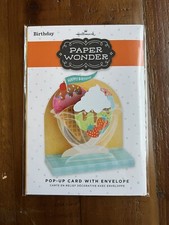 Hallmark Paper Wonders Pop Up Birthday Card Ice Cream new in plastic