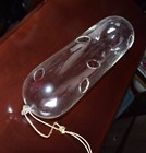 Vtg, GLASS HANGING H-13" TERRARIUM CAPSULES VASE w/Rope