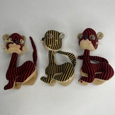 Vintage Dakin Dream Pets Tiger Stuffed Plush Lot of Three