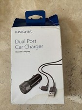 Brand New In Box NIB Insignia Dual Port Car Charger, Mini USB Charging MUST SELL