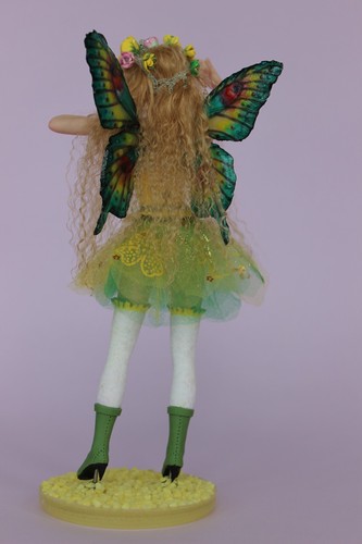 OOAK doll fairy Romina, polymer clay sculpture, by Diana Genova - Picture 6 of 19
