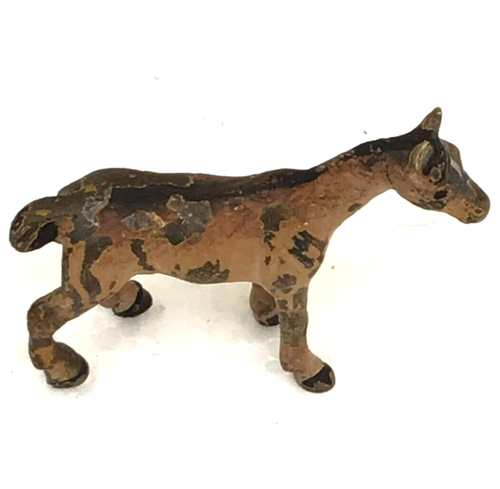 Vintage Miniatura Cavallo Metallo Fuso Cavallo Equestre Rustico Austria - Foto 5 di 8