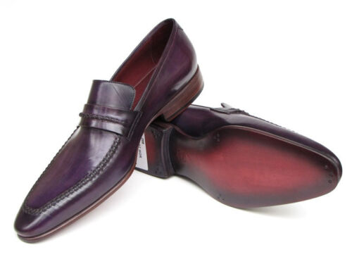 Paul Parkman Herren Lila Halbschuhe Handarbeit Slipper Schuhe (ID#068-LILA) - Bild 4 von 6